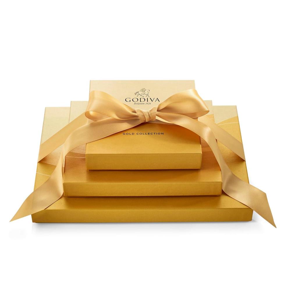 imageGodiva Chocolatier Thank You Ribbon 36Piece Assorted Chocolate Gift Box  Gourmet Chocolate Candy Variety Pack  Dark Caramel Milk Chocolate Nuts Gift Basket Fathers Day Birthday and AnniversaryTower