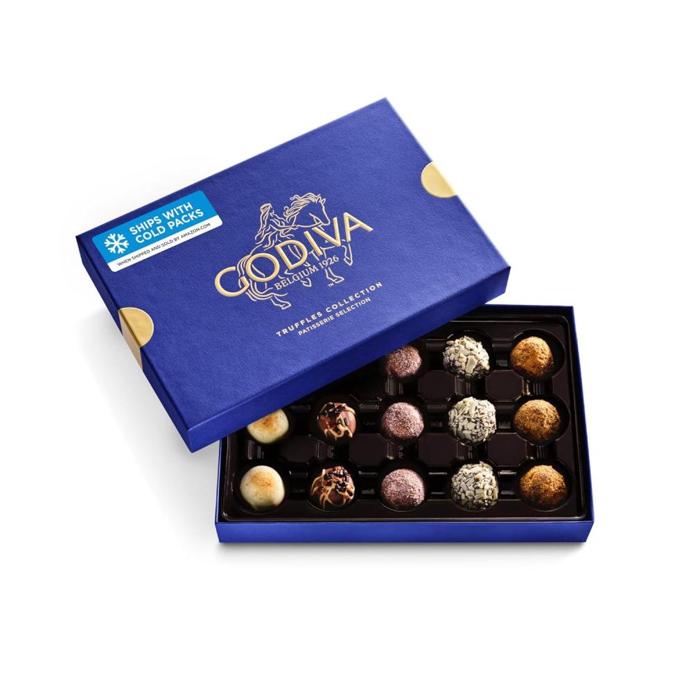 imageGodiva Patisserie Chocolate Truffle Gift Box Belgian Dessert Chocolates with Ganache Center Gourmet Gift for Birthdays Holidays NonGMO ampamp Kosher 24 PcPatisserie