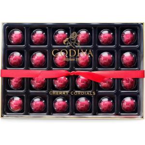 Godiva 2025 Advent Calendar, Limited Edition Deluxe Snowglobe Chocolate Assortment Holiday Gift Box for Christmas, 24pc(Chocolate Covered Cherries)