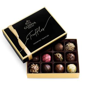 Godiva Chocolatier Birthday Truffles Assorted Chocolate Gift Box, 12 pc.(Signature Truffles)