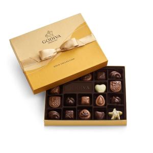 Godiva Chocolatier Gold Ribbon 72-Piece Assorted Chocolate Gift Box – Gourmet Chocolate Candy Variety Pack – Dark Caramel, Milk Chocolate, Nuts– Gift Basket for Birthday, Anniversary, Congratulations(Chocolate)