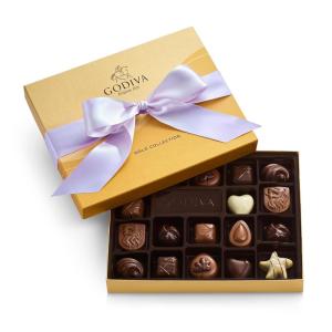 Godiva Chocolatier Orchid Ribbon 36-Piece Assorted Chocolate Gift Box – Gourmet Chocolate Candy Variety Pack – Dark Caramel, Milk Chocolate, Nuts– Gift Basket for Birthday, Anniversary, Congratulations(Orchid Ribbon)