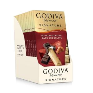 Godiva Chocolatier Signature Mini Bars, Sea Salt Dark Chocolate, 12-Ct. (8 pc. each)(Roasted Almond Dark Chocolate)