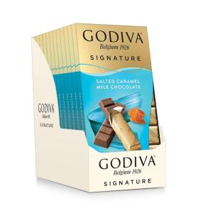 Godiva Chocolatier Signature Mini Bars, Sea Salt Dark Chocolate, 12-Ct. (8 pc. each)(Salted Caramel Milk Chocolate)