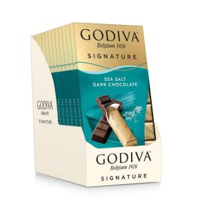 Godiva Chocolatier Signature Mini Bars, Sea Salt Dark Chocolate, 12-Ct. (8 pc. each)(Sea Salt Dark Chocolate)