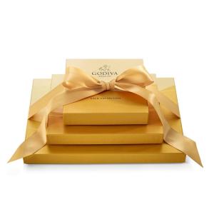 Godiva Chocolatier Thank You Ribbon 36-Piece Assorted Chocolate Gift Box – Gourmet Chocolate Candy Variety Pack – Dark Caramel, Milk Chocolate, Nuts– Gift Basket Father’s Day, Birthday and Anniversary(Tower)
