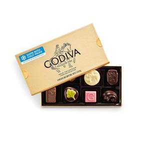 Godiva Gold Milk Chocolate Gift Box, Belgian Milk Chocolates with Pralinés, Ganaches & Caramels, Gourmet Gift for Birthdays, Holidays, Non-GMO & Kosher, 15 Pc(Assorted)