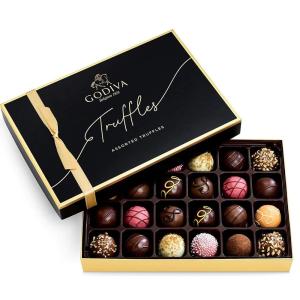 Godiva Patisserie Chocolate Truffle Gift Box, Belgian Dessert Chocolates with Ganache Center, Gourmet Gift for Birthdays, Holidays, Non-GMO & Kosher, 24 Pc(Signature Truffles)