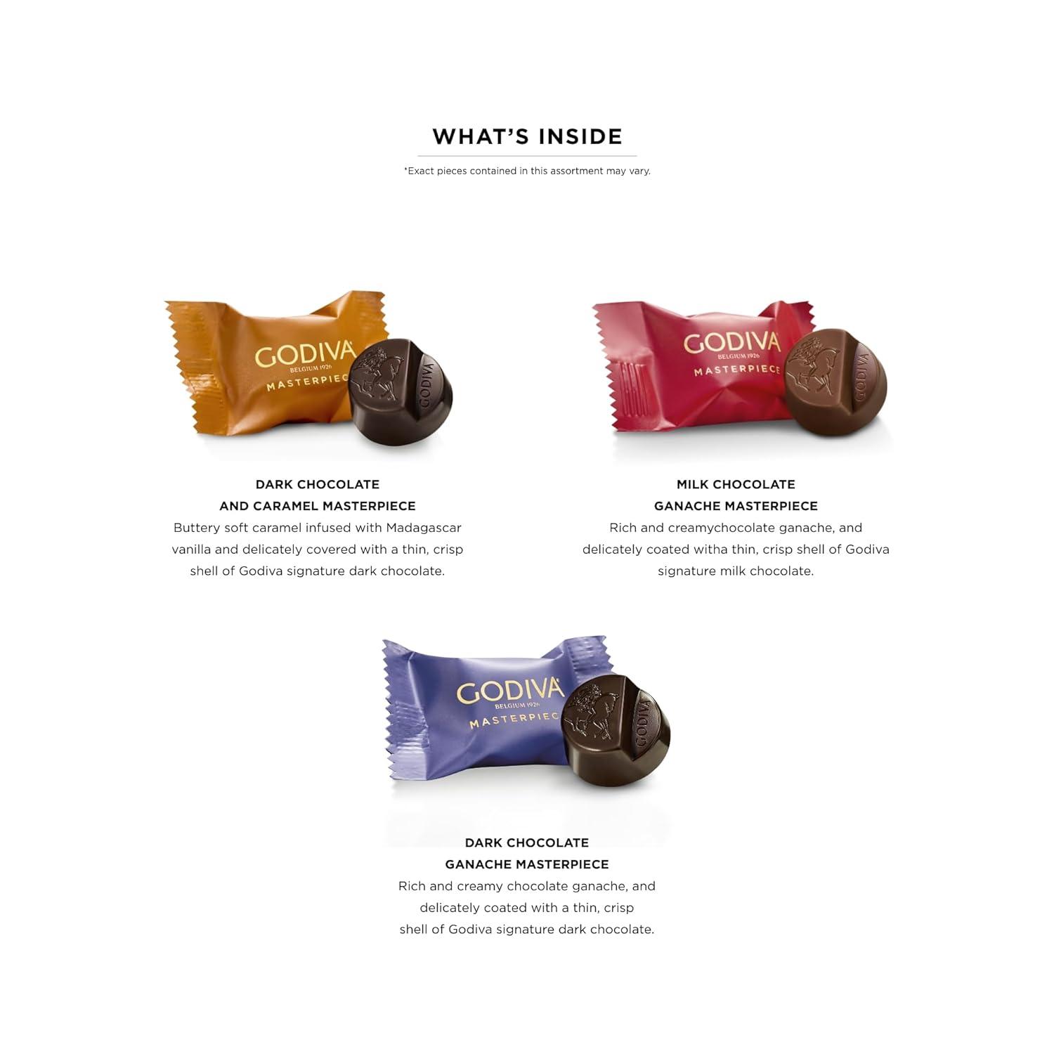 imageGodiva Red Bow Gold Assorted Chocolate Gift Box Belgian Dark and Milk Chocolates with Pralins Ganaches ampamp Caramels Gourmet Holiday Gift NonGMO ampamp Kosher 60 PcStar Ornament