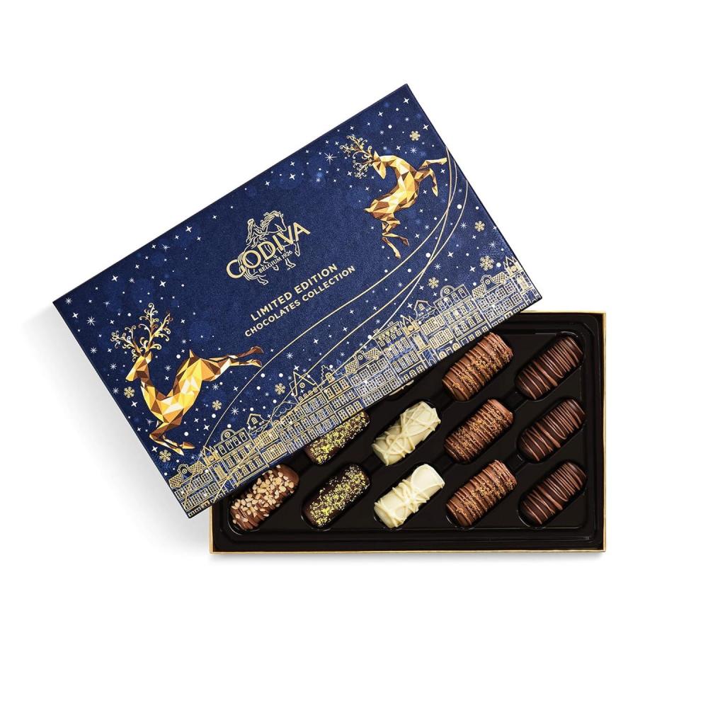 imageGodiva Red Bow Gold Assorted Chocolate Gift Box Belgian Dark and Milk Chocolates with Pralins Ganaches ampamp Caramels Gourmet Holiday Gift NonGMO ampamp Kosher 60 PcHoliday Heritage