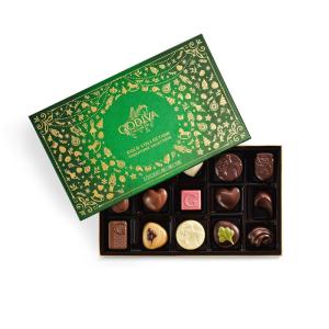 Godiva Red Bow Gold Assorted Chocolate Gift Box, Belgian Dark and Milk Chocolates with Pralinés, Ganaches & Caramels, Gourmet Holiday Gift, Non-GMO & Kosher, 60 Pc(Holiday – Assorted)
