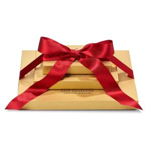 Godiva Red Bow Gold Chocolate Gift Box Tower, Belgian Milk Chocolates with Ganaches, Pralinés & Caramels, Gourmet Holiday Gift, Non-GMO & Kosher, 3 Box Set