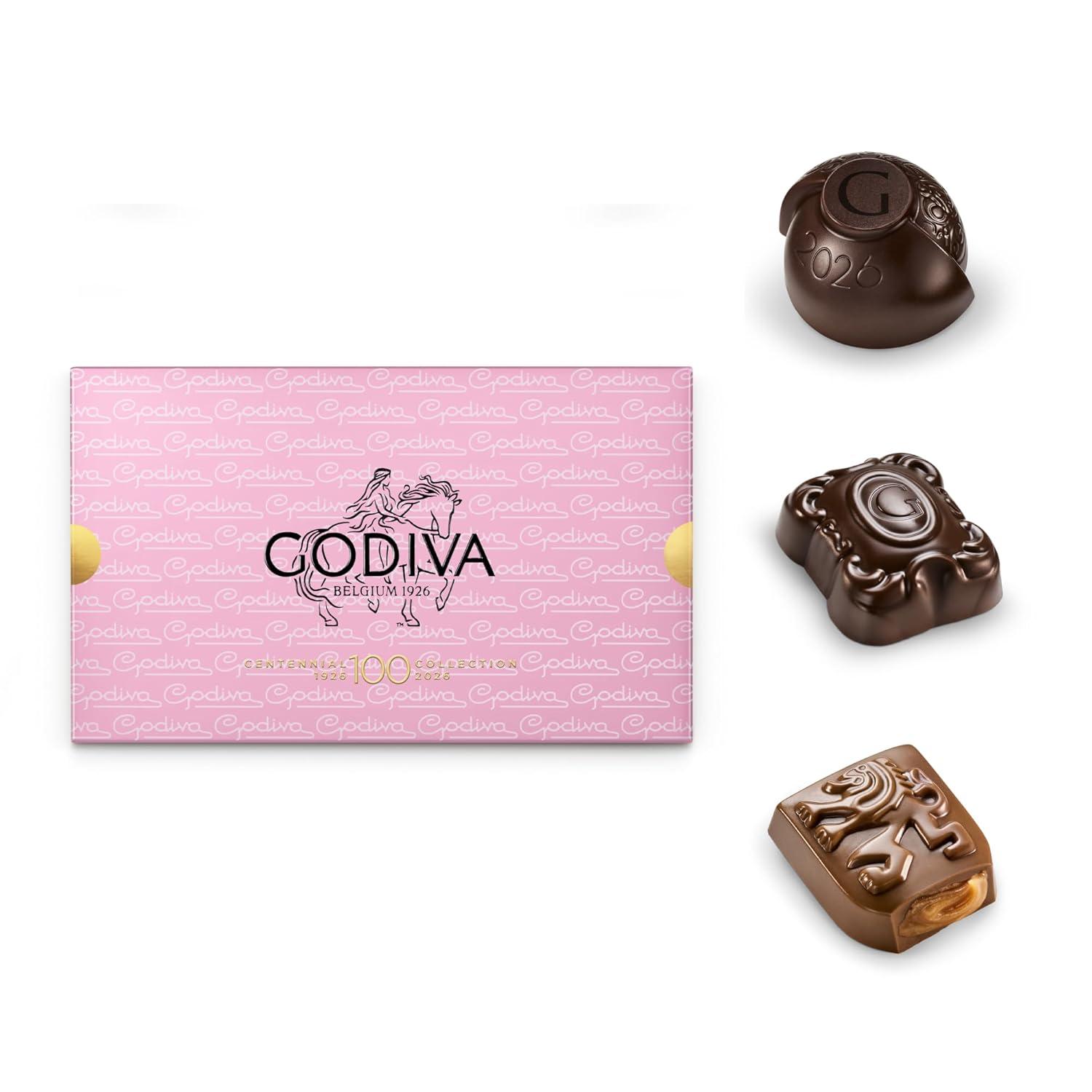image:imageGodiva Centennial Collection Chocolate Gift Box Limited Edition Belgian Dark amp Milk Chocolates Assortment 100th Anniversary Vintage Design Kosher 10 Pc10 Pieces