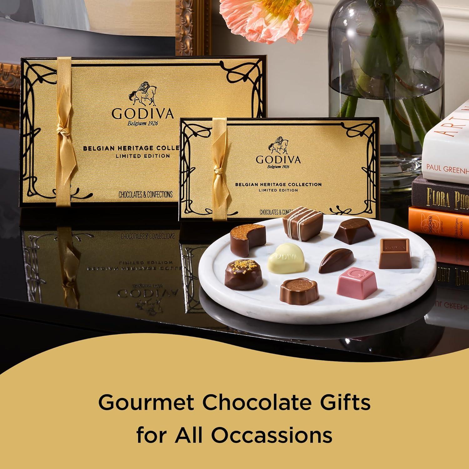 image:imageGodiva Centennial Collection Chocolate Gift Box Limited Edition Belgian Dark amp Milk Chocolates Assortment 100th Anniversary Vintage Design Kosher 10 Pc15 Pieces