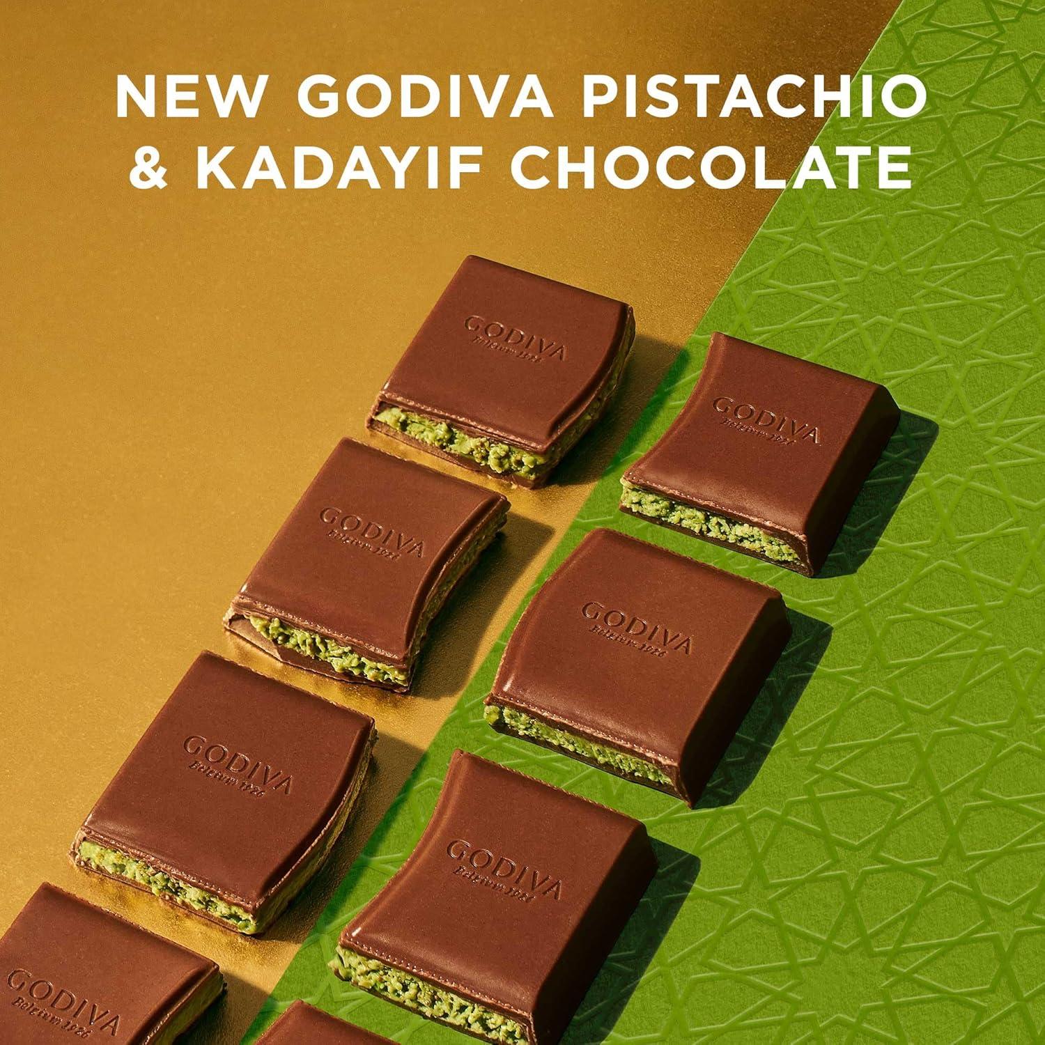 image:imageGodiva Dubai Style Dark Chocolate Bar Gourmet Chocolate with Creamy Pistachio Filling amp Crispy Kadayif Premium Chocolate for Easter Basket122g Pack of 2Dark Chocolate